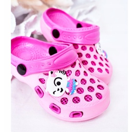 Kinder Hausschuhe aus Schaumstoff Crocs Pink Jupiter rosa 1