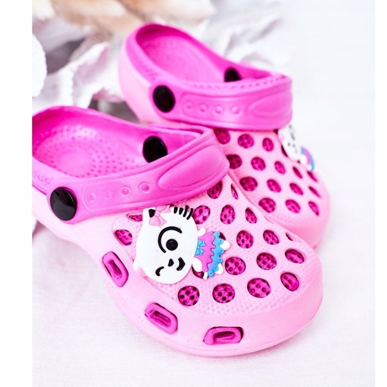 Kinder Hausschuhe aus Schaumstoff Crocs Pink Jupiter rosa 1