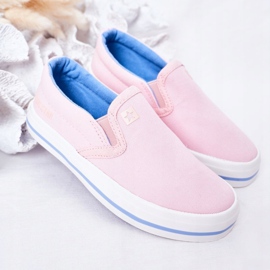 Kinder Slip-On Big Star HH374009 Rosa Turnschuhe 2
