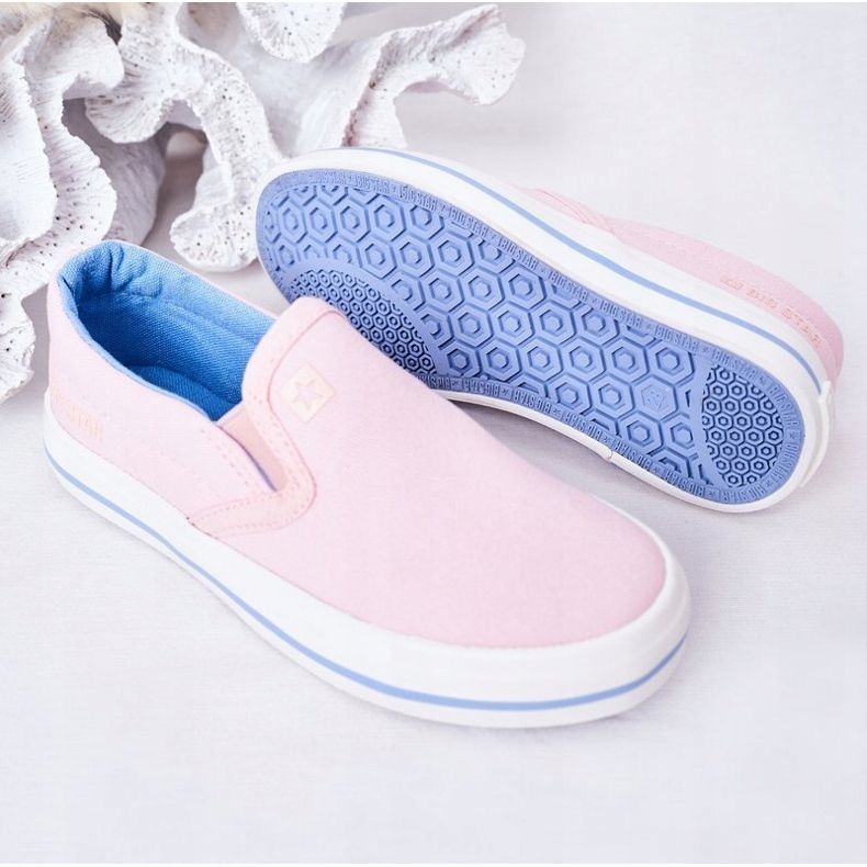 Kinder Slip-On Big Star HH374009 Rosa Turnschuhe 1