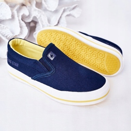 Kinder Slip-On Big Star HH374011 Marineblau Slip-On Sneakers 1