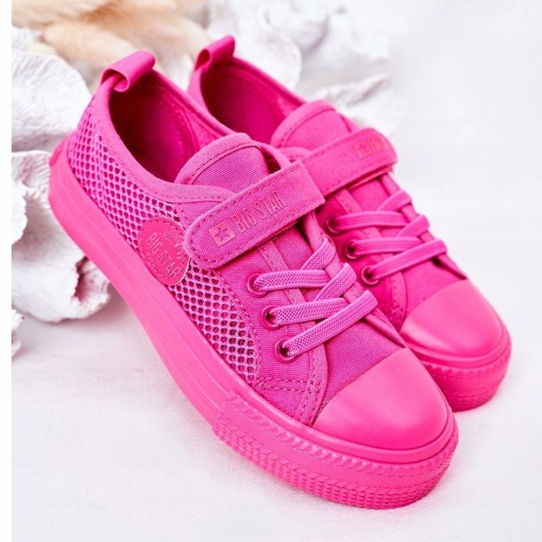 Kinder Sneaker mit Mesh Big Star HH374019 Fuchsia rosa 1