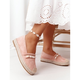 PG1 Espadrilles auf Plattform mit rosa Muschel 2