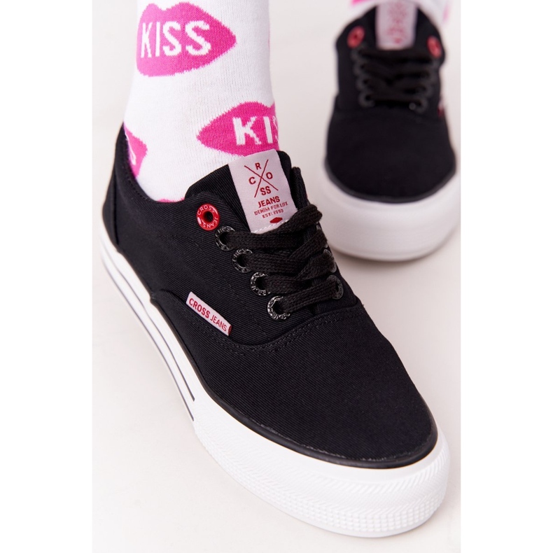 Damen Sneakers On The Cross Jeans FF2R4002C Czarme Plattform schwarz 1