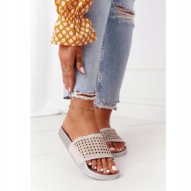 EVE Graue Tonya Pailletten Gummi Hausschuhe 2