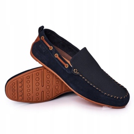 Wildleder Casual Loafer GOE HH1N4019 Marineblau braun 2