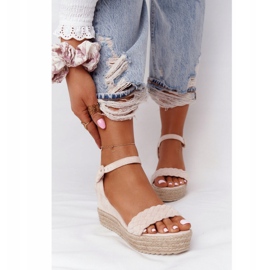 PS1 Beige Balearen Keilsandalen 1