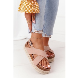 Sandalen auf der Korkplattform Big Star FF274A130 Beige 2