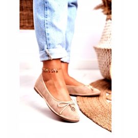 Damen Ballerinas Lu Boo Wildleder Beige 1