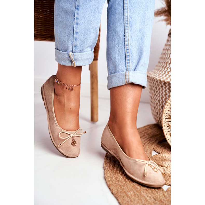 Damen Ballerinas Lu Boo Wildleder Beige 2