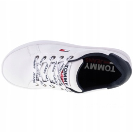 Tommy Hilfiger Iconic Leather Flatform Schuhe in EN0EN01113-YBR weiß marineblau 2