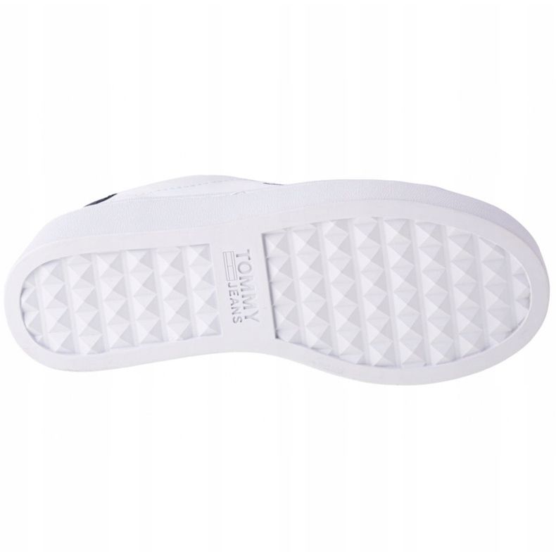 Tommy Hilfiger Iconic Leather Flatform Schuhe in EN0EN01113-YBR weiß navy blau 3