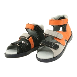 Mazurek Ledersandalen hohe präventive Jungen 291 Grauorange 1