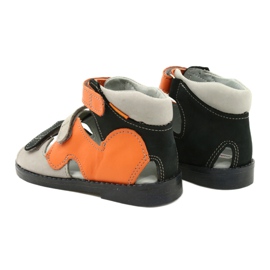 Mazurek Ledersandalen hohe präventive Jungen 291 Grauorange 2