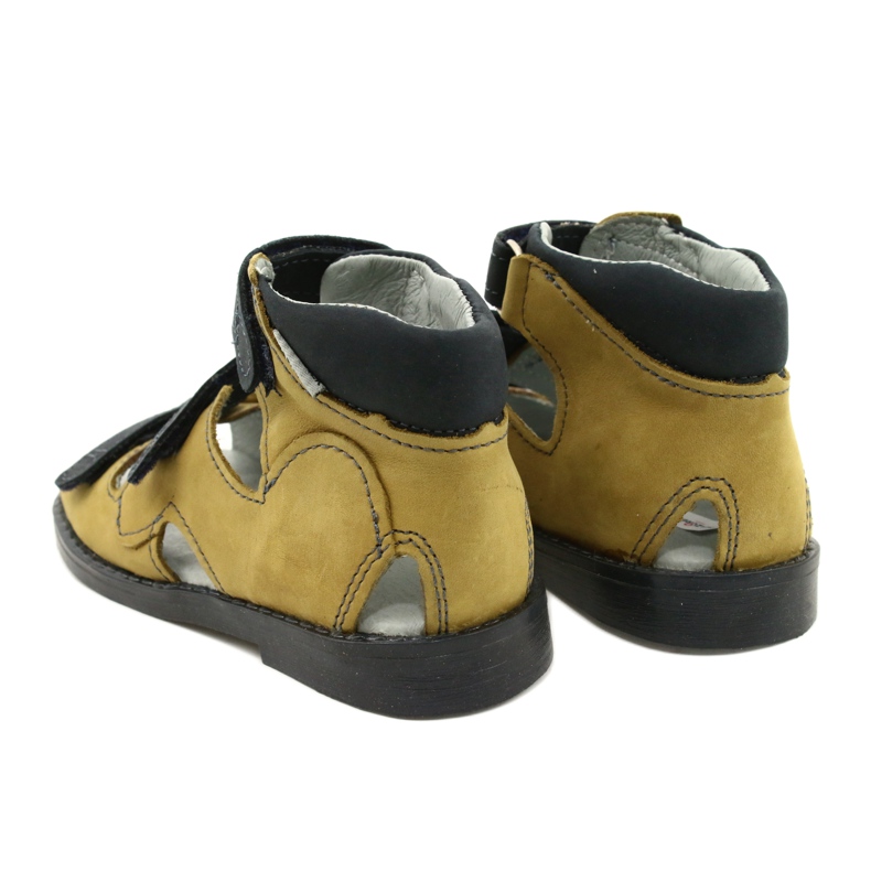 Mazurek Ledersandalen hoch präventiv 291 Grauorange 2