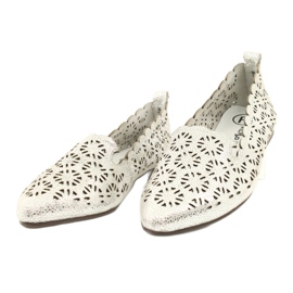 Silberne durchbrochene Ballerinas Filippo DP2039 SI grau 1