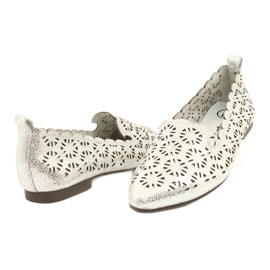Silberne durchbrochene Ballerinas Filippo DP2039 SI grau 2