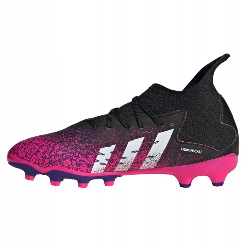Adidas Predator Freak.3 Mg Jr FW7532 Fußballschuhe schwarz, schwarz, rosa schwarz 1
