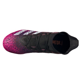 Adidas Predator Freak.3 Mg Jr FW7532 Fußballschuhe schwarz, schwarz, rosa schwarz 2
