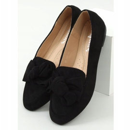 Schwarze Loafer mit Schleife 88-382 Black 1