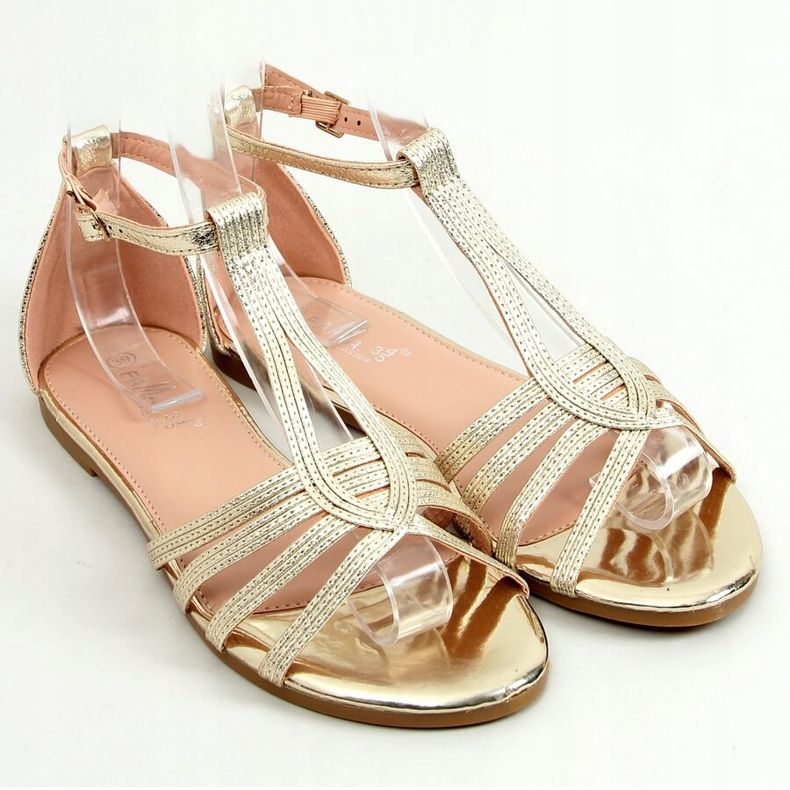 Goldene Damensandalen SM0024 Gold 1