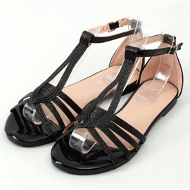 Schwarze Damensandalen SM0024 Schwarz 1