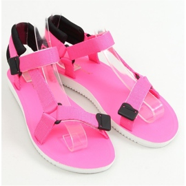 Rosa Sportsandalen mit Klettverschluss N-67 Fluorescent Fushie 1