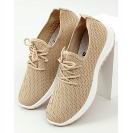 G-323 Beige-beige Sportschuhe 1