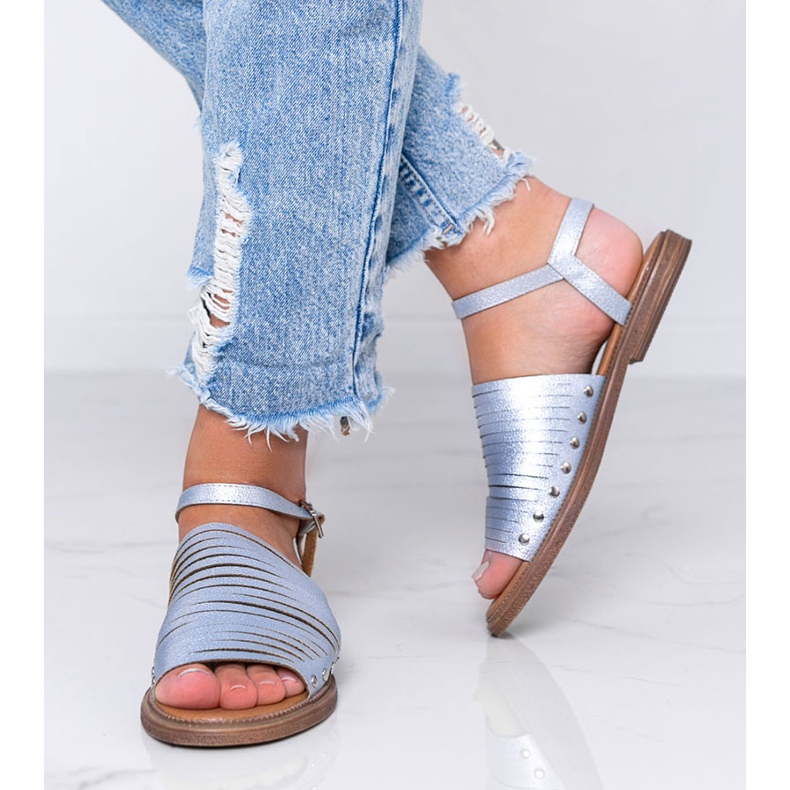 Brown Sun Shiny Blue Sandalen rosa 1