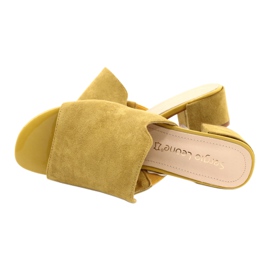 Sergio Leone KL313 Gelbe Hausschuhe 4