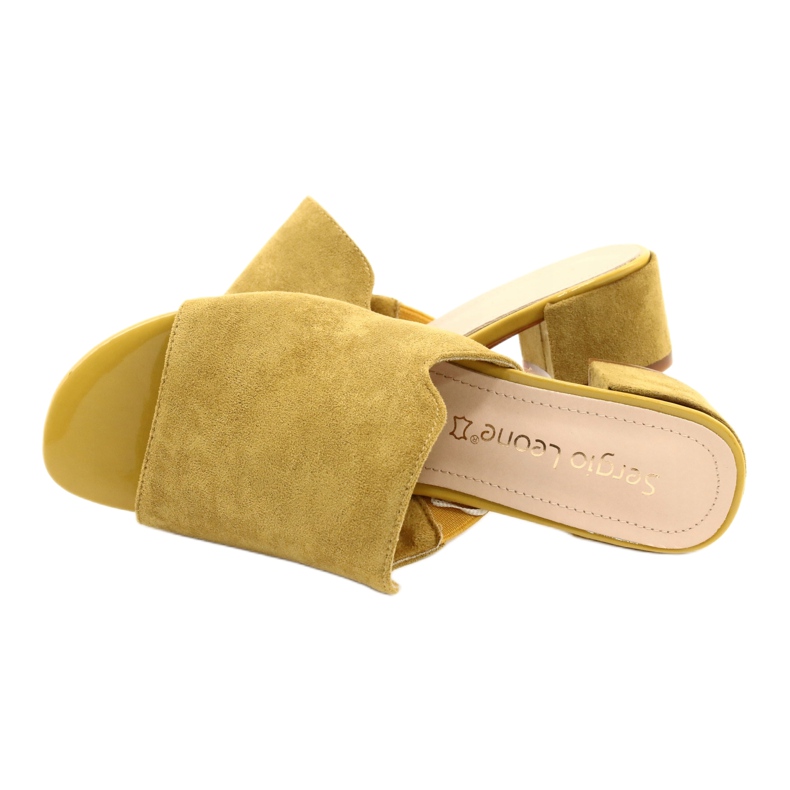 Sergio Leone KL313 Gelbe Hausschuhe 4