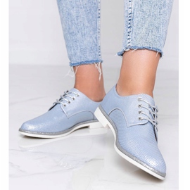 Blaue, durchbrochene Kyoto-Schuhe 1