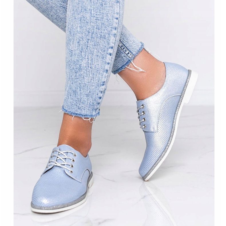 Blaue, durchbrochene Kyoto-Schuhe 2