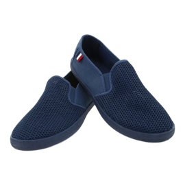 NEWS Tommy Marineblaue Turnschuhe 21MN02-3636 3