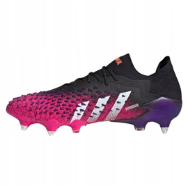 Adidas Predator Freak.1 Low Sg M FW7246 Fußballschuhe graphit, schwarz, lila schwarz 1