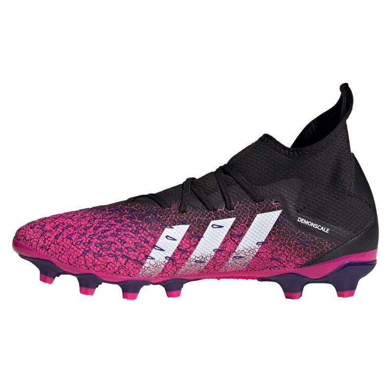 Adidas Predator Freak.3 Mg M FW7515 Fußballschuhe graphit, schwarz, violett schwarz 1