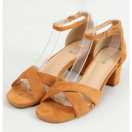 Sandalen High Heels Kamel 8832 Kamel braun 1