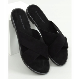 Schwarz Damen Cross Pantoffeln 5143 Schwarz 1