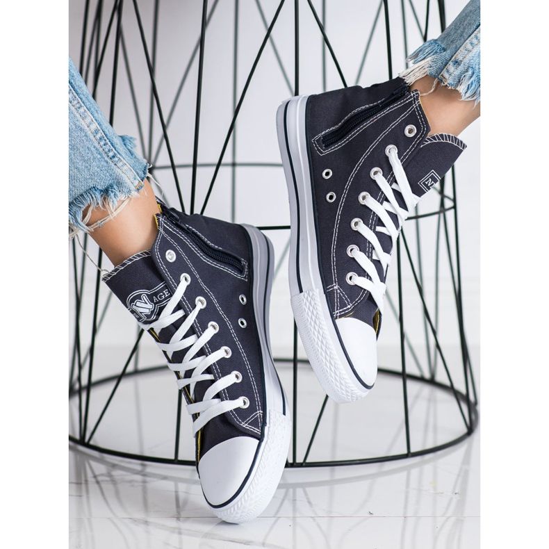 New Age Gebundene hohe Sneakers grau 1