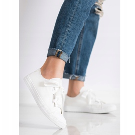 SHELOVET Stylische gebundene Sneakers weiß 1