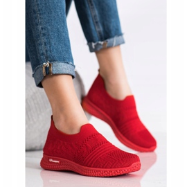 MCKEYLOR Rote Slip-On-Sneakers 1
