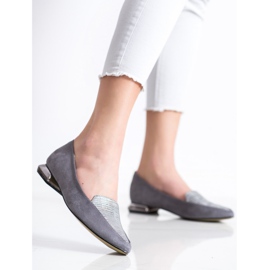 Goodin Modische Pumps in Spitz silber- grau 1