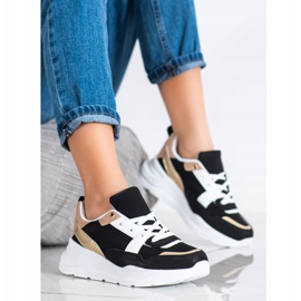 SHELOVET Stylische Sneaker mit Mesh schwarz 2