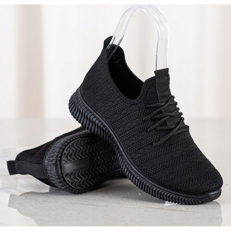 SHELOVET Leichte Textil-Sportschuhe schwarz 1