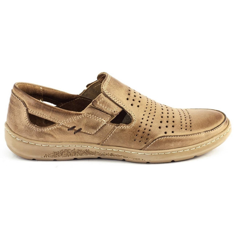 KOMODO Herren durchbrochene Schuhe 863 für den Sommer beige 1