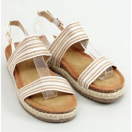 Espadrilles-Sandalen in Weiß und Beige FD-50 Weiß 1