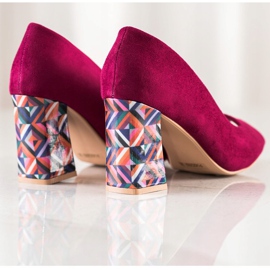 Sabatina Offene Pumps mit dekorativem Absatz rosa 1