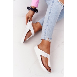 NEWS Damen Flip-Flops aus Gummi Weiß Alma 1