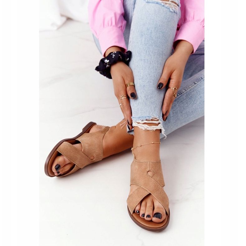 Wildledersandalen Sergio Leone SK060 Beige 1