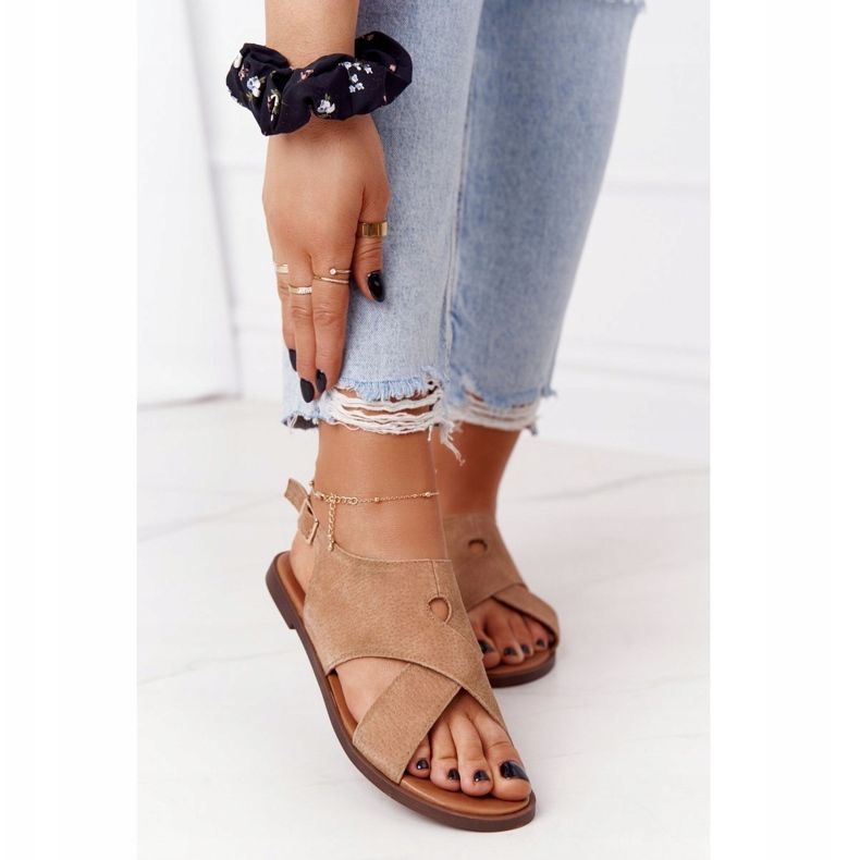 Wildledersandalen Sergio Leone SK060 Beige 2